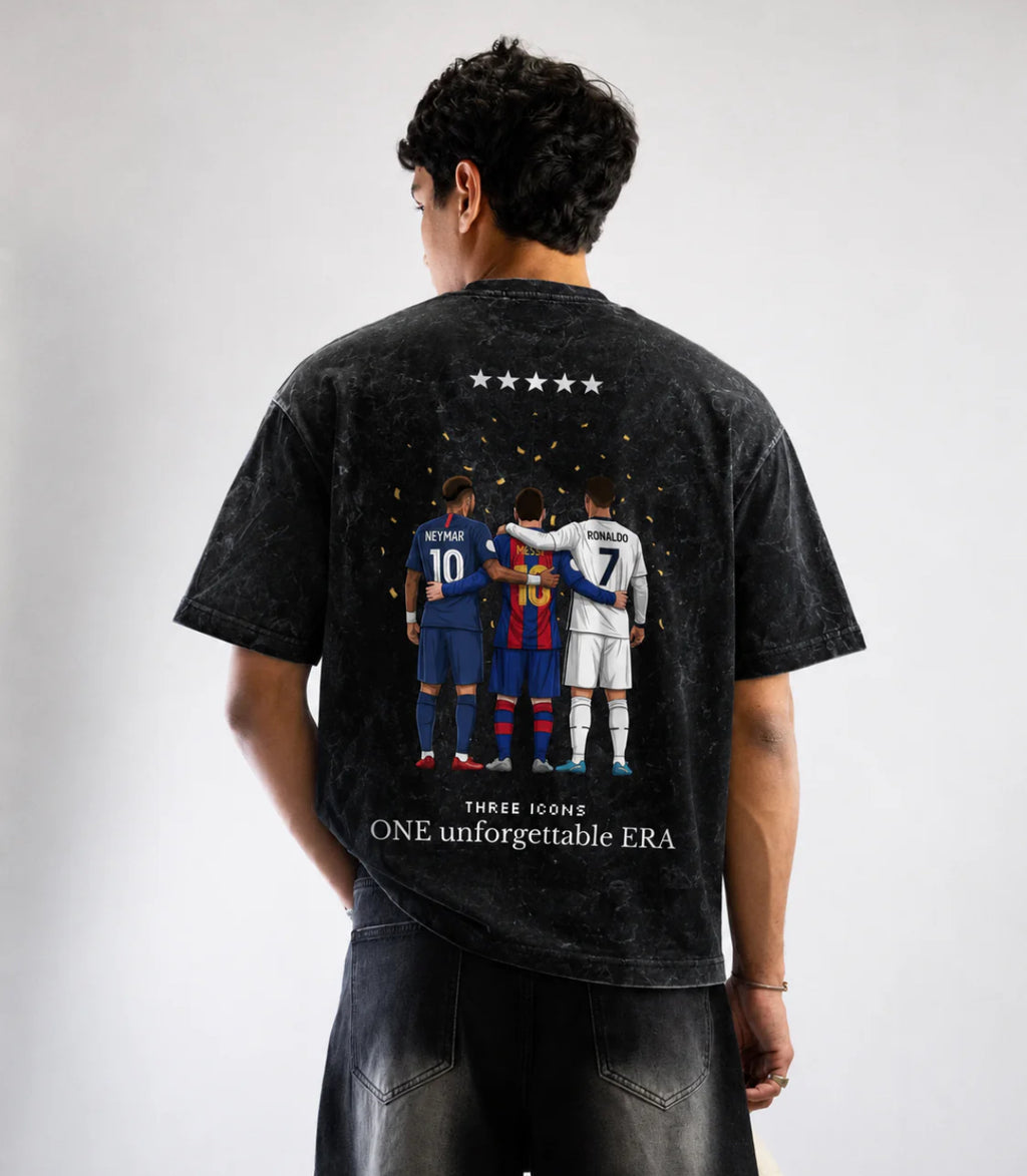 WEAR THE LEGEND! THREE ICONS OVERSIZED UNISEX TEE!