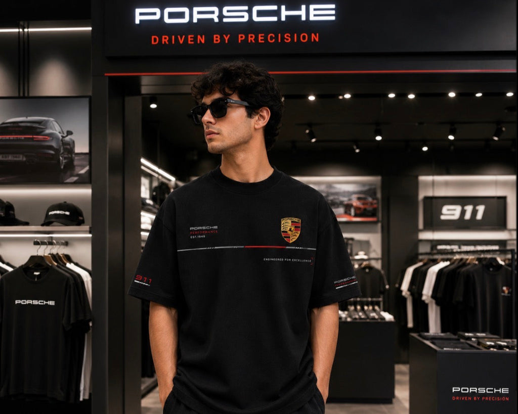 *COMBO OFFER*
BMW M Motorsport + Porsche 911 Oversized Tee_Black
