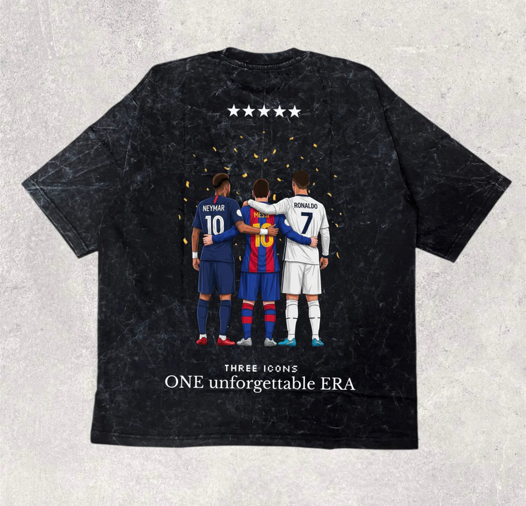 WEAR THE LEGEND! THREE ICONS OVERSIZED UNISEX TEE!