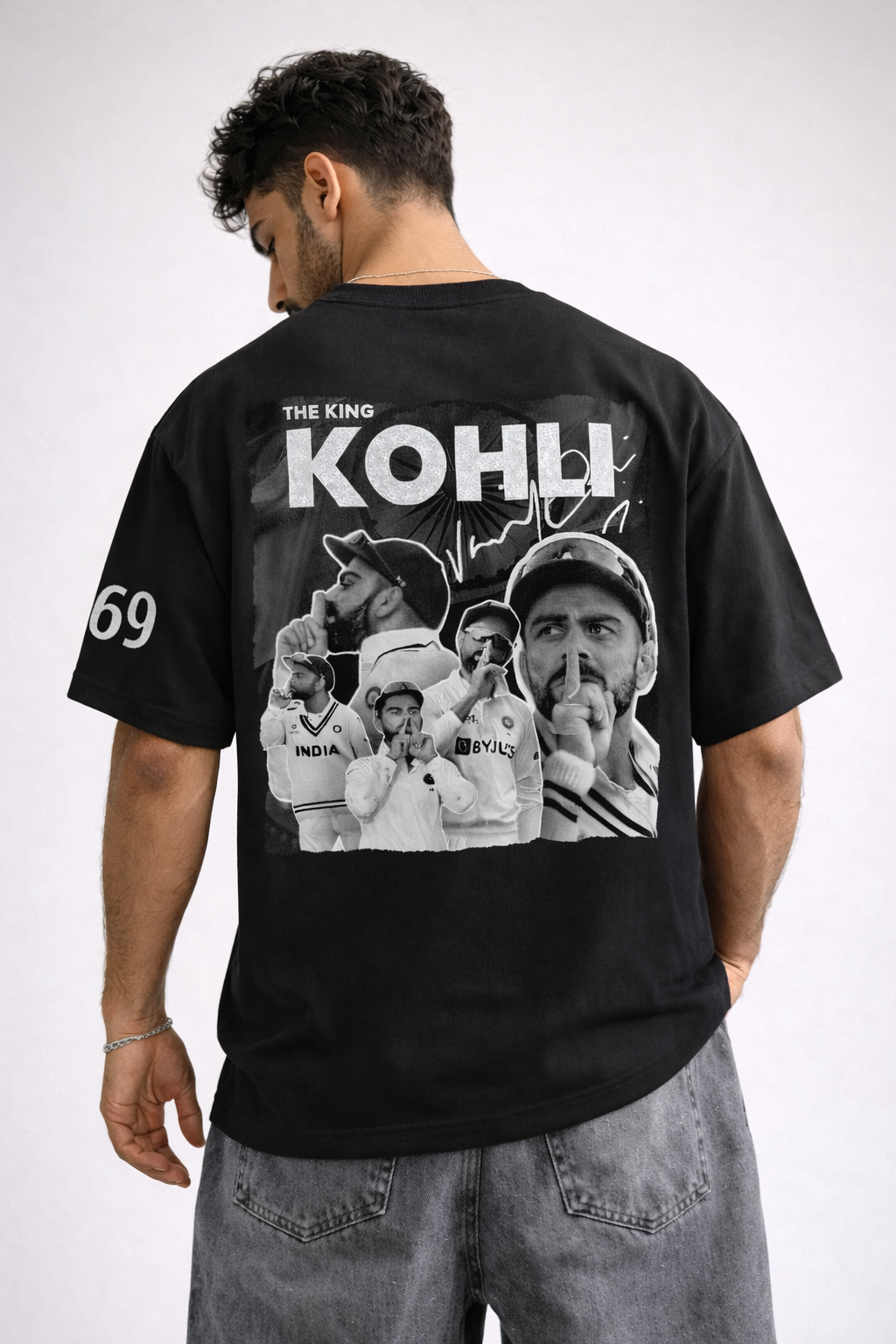 King Kohli Legacy Oversized Tee – Black
