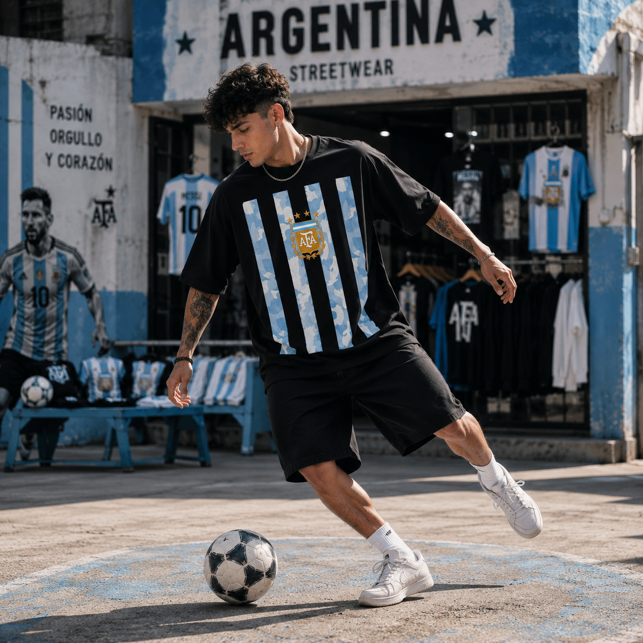 Argentina Oversized Football T-Shirt