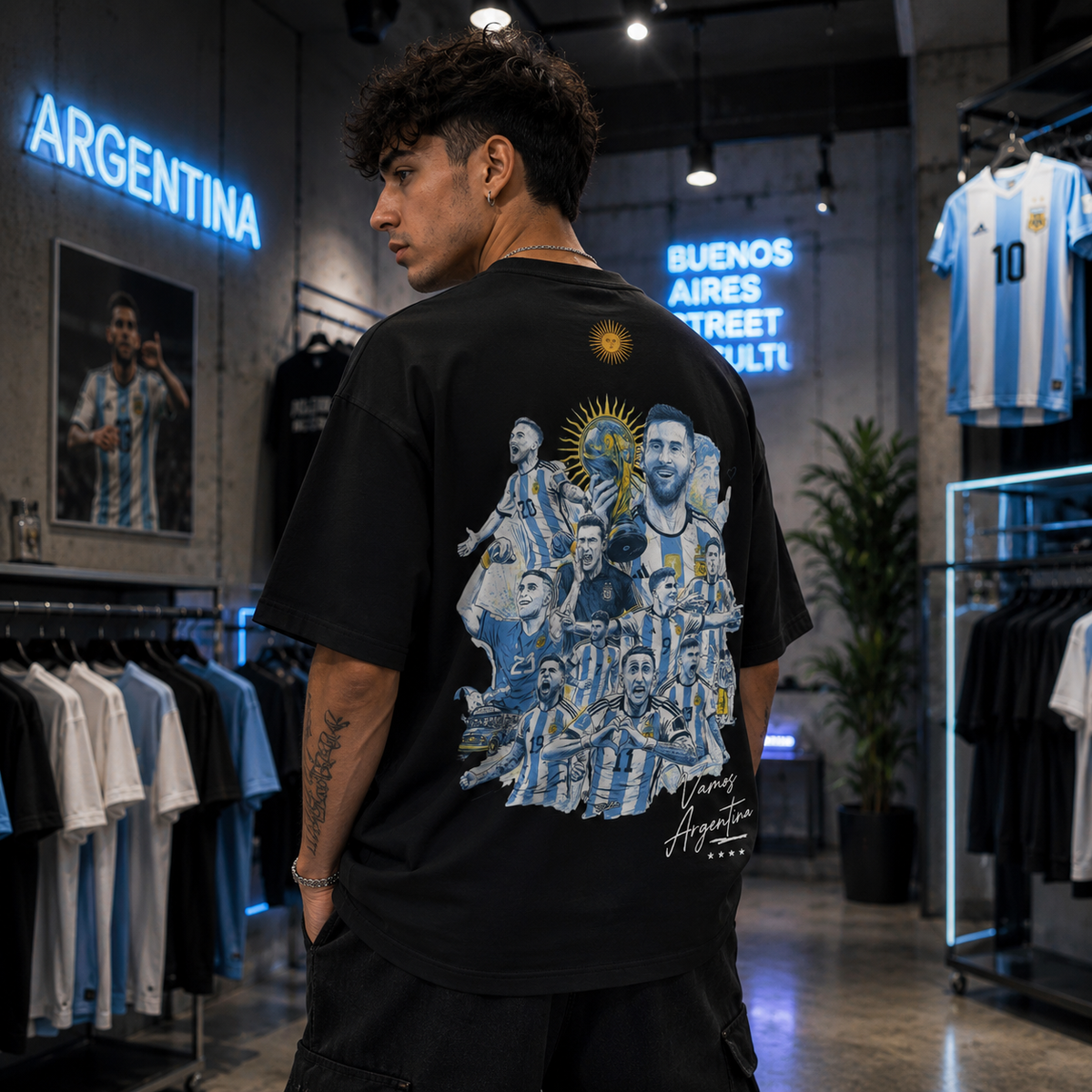 Argentina Oversized Football T-Shirt