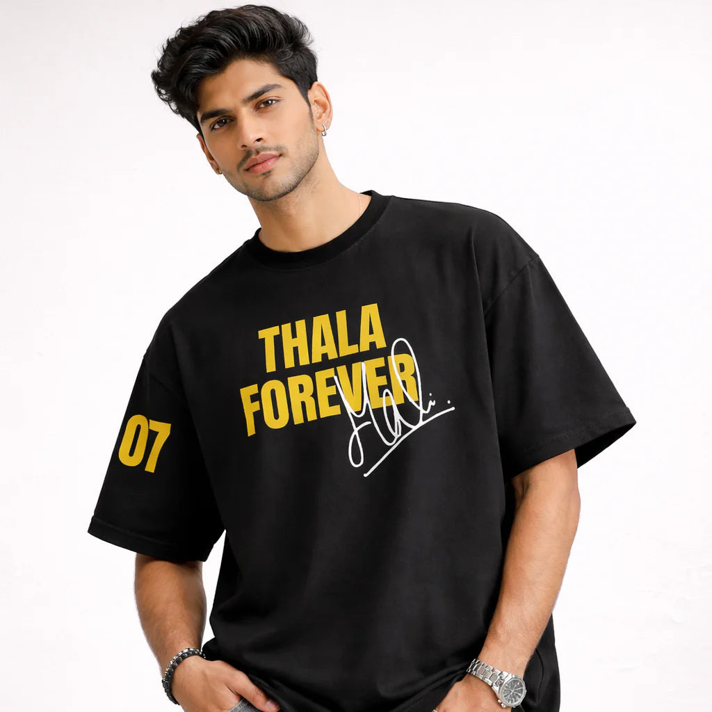 Thala Forever M. S Dhoni No.7 Oversized Boxy Fit T-Shirt
