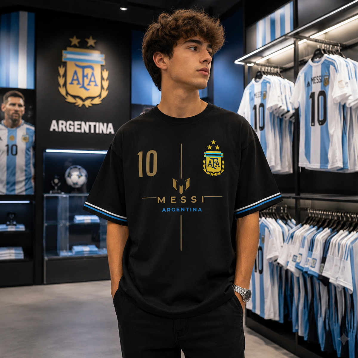 Messi argentina Oversized tshirt