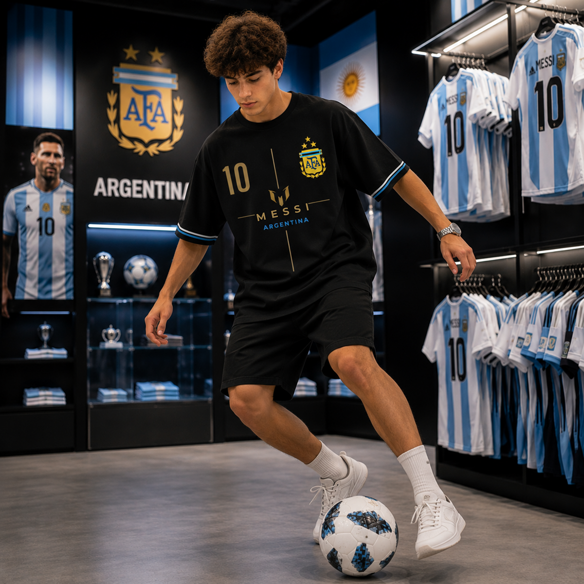 Messi argentina Oversized tshirt
